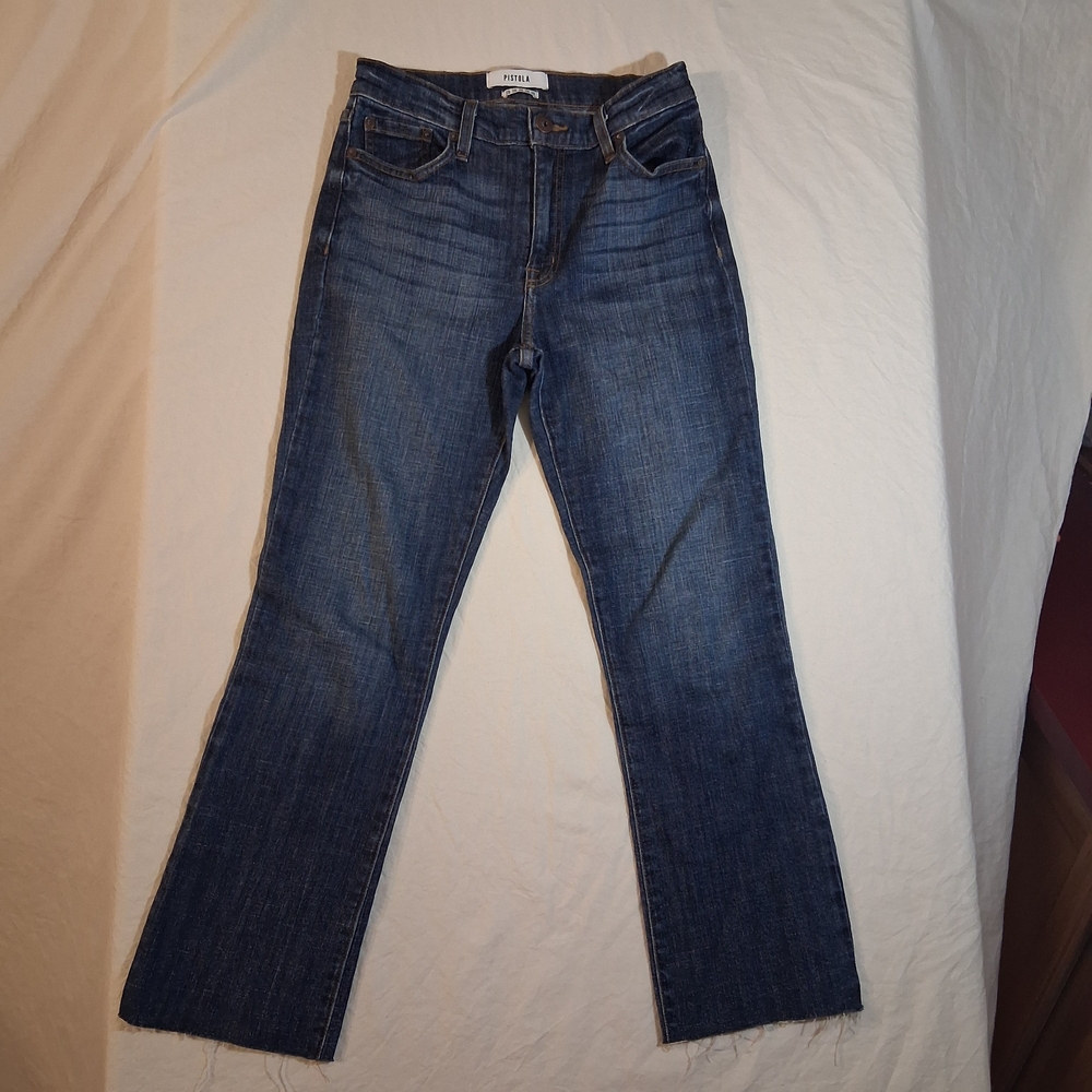 Pistola Classic Blue Denim Jeans Flare Leg Casual